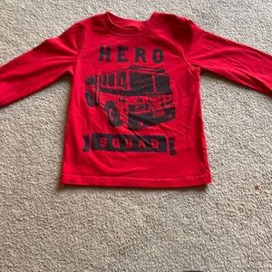 Adorable fire truck tee